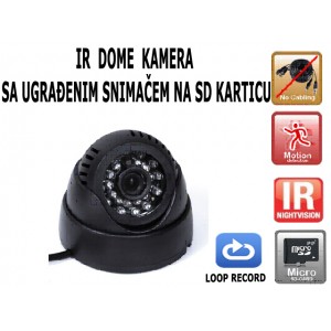 IR dome kamera sa ugrađenim snimačem na SD karticu